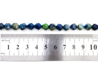 Unique Cut Quality Natural Lapis beads, 6mm/8mm/10mm/12mm, Diamond Cut Faceted Round Blue Green Gemstone Beads, 15.5inch strand, SKU#U132
