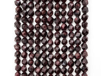 Diamond Cut Quality Natural Red Garnet beads, 6mm/8mm/10mm/12mm, Diamond Cut Faceted Round Gemstone Beads, 15.5inch strand, SKU#U130C