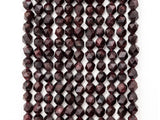 Diamond Cut Quality Natural Red Garnet beads, 6mm/8mm/10mm/12mm, Diamond Cut Faceted Round Gemstone Beads, 15.5inch strand, SKU#U130C