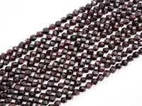 Diamond Cut Quality Natural Red Garnet beads, 6mm/8mm/10mm/12mm, Diamond Cut Faceted Round Gemstone Beads, 15.5inch strand, SKU#U130C