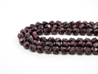 Diamond Cut Quality Natural Red Garnet beads, 6mm/8mm/10mm/12mm, Diamond Cut Faceted Round Gemstone Beads, 15.5inch strand, SKU#U130C