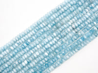 High Quality Natural Aquamarine Rondelle beads, 5x7mm/5x8mm, Faceted Rondelle Gemstone Beads, 15.5inch strand, SKU#U139