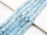 High Quality Natural Aquamarine Rondelle beads, 5x7mm/5x8mm, Faceted Rondelle Gemstone Beads, 15.5inch strand, SKU#U139