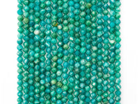 Unique Diamond Cut Quality Natural Amazonite beads, 3mm/4mm, Diamond Cut Faceted Round Gemstone Beads, 15-16inches strand, SKU#U149
