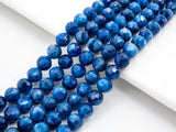 High Quality Natural Kyanite beads, 6mm Faceted Round Blue Gemstone Beads, Sparkle Natural Gemstone Beads 15-16inches strand, SKU#U152