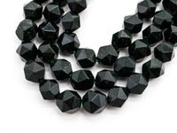 Unique Diamond Cut Quality Natural Dark Green Goldstone beads, 6mm/8mm/10mm/12mm, Faceted Round Gemstone Beads, 15.5inches strand, SKU#U148