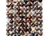 Unique Diamond Cut Quality Natural Botswana Agate beads, 6mm/8mm/10mm/12mm, Faceted Round Agate Gemstone Beads, 15.5inch strand, SKU#U146
