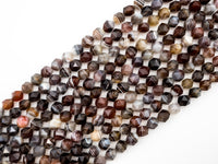 Unique Diamond Cut Quality Natural Botswana Agate beads, 6mm/8mm/10mm/12mm, Faceted Round Agate Gemstone Beads, 15.5inch strand, SKU#U146
