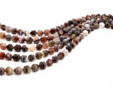 Unique Diamond Cut Quality Natural Botswana Agate beads, 6mm/8mm/10mm/12mm, Faceted Round Agate Gemstone Beads, 15.5inch strand, SKU#U146