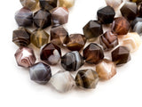 Unique Diamond Cut Quality Natural Botswana Agate beads, 6mm/8mm/10mm/12mm, Faceted Round Agate Gemstone Beads, 15.5inch strand, SKU#U146