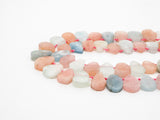 Natural Mixed Color Morganite beads, 14-18mm, Teardrop Light Pink Blue Gemstone Beads, 15.5 inches strand, SKU#U159