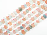 Natural Mixed Color Morganite beads, 14-18mm, Teardrop Light Pink Blue Gemstone Beads, 15.5 inches strand, SKU#U159
