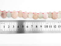 Quality Natural Morganite beads,11-15mmm Teardrop Light Pink Blue Gemstone Beads, 15.5inch strand, SKU#U160