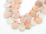 Quality Natural Morganite beads,11-15mmm Teardrop Light Pink Blue Gemstone Beads, 15.5inch strand, SKU#U160