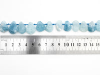 High Quality Natural Aquamarine beads, 12-16mm, Teardrop Top Drilled Gemstone Beads, 16inch strand, SKU#U164