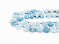 High Quality Natural Aquamarine beads, 12-16mm, Teardrop Top Drilled Gemstone Beads, 16inch strand, SKU#U164