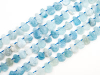 High Quality Natural Aquamarine beads, 12-16mm, Teardrop Top Drilled Gemstone Beads, 16inch strand, SKU#U164