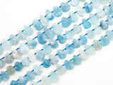 High Quality Natural Aquamarine beads, 12-16mm, Teardrop Top Drilled Gemstone Beads, 16inch strand, SKU#U164
