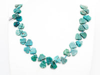 Quality Natural Chrysocolla beads,15-19mm, Teardrop Shape Top Drill Gemstone Beads, Natural Green Gemstone, 15-16inch strand, SKU#U162
