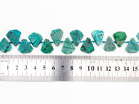 Quality Natural Chrysocolla beads,15-19mm, Teardrop Shape Top Drill Gemstone Beads, Natural Green Gemstone, 15-16inch strand, SKU#U162