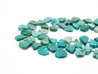 Quality Natural Chrysocolla beads,15-19mm, Teardrop Shape Top Drill Gemstone Beads, Natural Green Gemstone, 15-16inch strand, SKU#U162