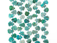 Quality Natural Chrysocolla beads,15-19mm, Teardrop Shape Top Drill Gemstone Beads, Natural Green Gemstone, 15-16inch strand, SKU#U162