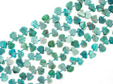Quality Natural Chrysocolla beads,15-19mm, Teardrop Shape Top Drill Gemstone Beads, Natural Green Gemstone, 15-16inch strand, SKU#U162