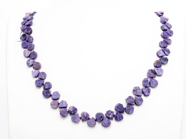 Quality Natural Charoite beads, 9-12mm Irregular Teardrop Purple Gemstone Beads, 15.5inches strand, SKU#U156