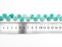 Quality Natural Amazonite beads, 10-14mm Irregular Teardrop Top Drill Green Gemstone Beads, 15.5 inches strand, SKU#U154