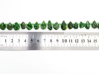 Quality Natural Diopside beads, 11-15mm irregular Teardrop Top drill Green Gemstone Beads, Natural Diopside 15.5inch strand, SKU#U167
