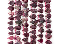 Quality Natural Tourmalite beads, 11-13mm Teardrop Natural Tourmalite Gemstone Beads, 15.5inch strand, SKU#U163