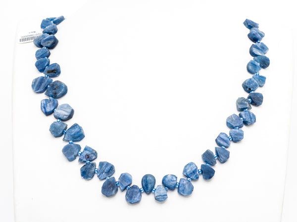 Quality Natural Kyanite beads, 10-14mm irregular Teardrop Top drilled blue Gemstone Beads, 15.5inch strand, SKU#U157