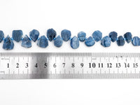 Quality Natural Kyanite beads, 10-14mm irregular Teardrop Top drilled blue Gemstone Beads, 15.5inch strand, SKU#U157