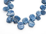 Quality Natural Kyanite beads, 10-14mm irregular Teardrop Top drilled blue Gemstone Beads, 15.5inch strand, SKU#U157