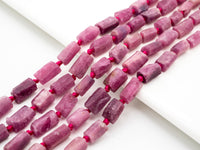 Quality Natural Ruby Beads Strand,8-11mm Ruby Tube beads,Natural Gemstone Beads,1 5.5inch strand, SKU#U170