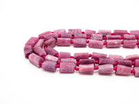 Quality Natural Ruby Beads Strand,8-11mm Ruby Tube beads,Natural Gemstone Beads,1 5.5inch strand, SKU#U170