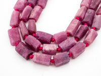 Quality Natural Ruby Beads Strand,8-11mm Ruby Tube beads,Natural Gemstone Beads,1 5.5inch strand, SKU#U170