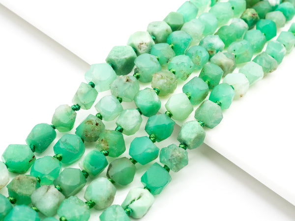 Quality Natural Chrysoprase Faceted Round Beads, 6-8mm Green Gemstone beads,Natural Chrysoprase Beads,15.5inch strand, SKU#U169