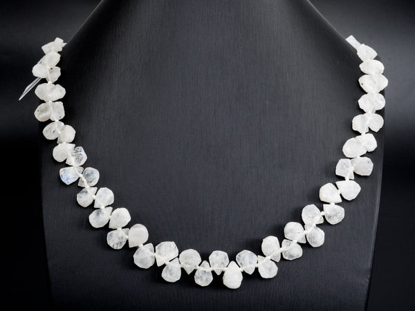 Natural White Moonstone beads, 11-15mm Teardrop White Gemstone Beads, 15-16 inches strand, SKU#U166