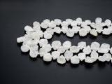 Natural White Moonstone beads, 11-15mm Teardrop White Gemstone Beads, 15-16 inches strand, SKU#U166