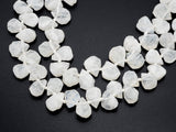 Natural White Moonstone beads, 11-15mm Teardrop White Gemstone Beads, 15-16 inches strand, SKU#U166