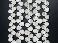 Natural White Moonstone beads, 11-15mm Teardrop White Gemstone Beads, 15-16 inches strand, SKU#U166