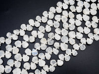 Natural White Moonstone beads, 11-15mm Teardrop White Gemstone Beads, 15-16 inches strand, SKU#U166