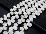 Natural White Moonstone beads, 11-15mm Teardrop White Gemstone Beads, 15-16 inches strand, SKU#U166