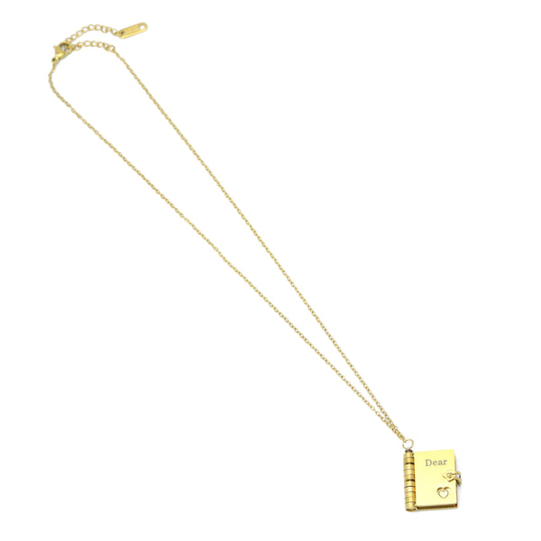 Stainless Steel Dear You are my Love Book Pendant Necklace , Sku#BXG02