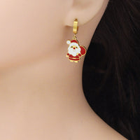 Christmas Pendant Link Chain necklace Bracelet Earring, Christmas Jewelry, Sku#BXG24