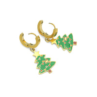 Colorful Enamel Christmas Pendant Link Chain necklace Bracelet Earring, Sku#BXG25