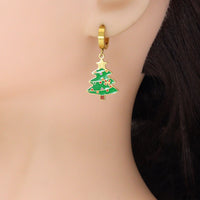 Colorful Enamel Christmas Pendant Link Chain necklace Bracelet Earring, Sku#BXG25