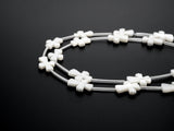 1/15pcs Natural Mother of Pearl beads,10x14mm White Pearl Carved Cross Beads strand, Cross Pearl Shell Beads, SKU#T27