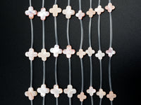 1/10pcs Natural Mother of Pearl QUATREFOIL beads, 8/10/14mm Pink Pearl Four-leaf CLOVER Beads, Pearl Shell Beads, SKU#T98